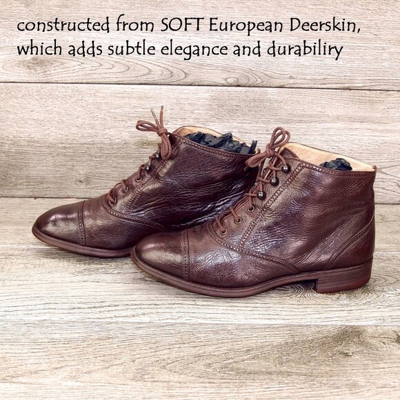 $880 Neiman Marcus GRAVATI Women's 7 M Deerskin Boot 2094 * add $15 new Trees - Picture 10 of 16